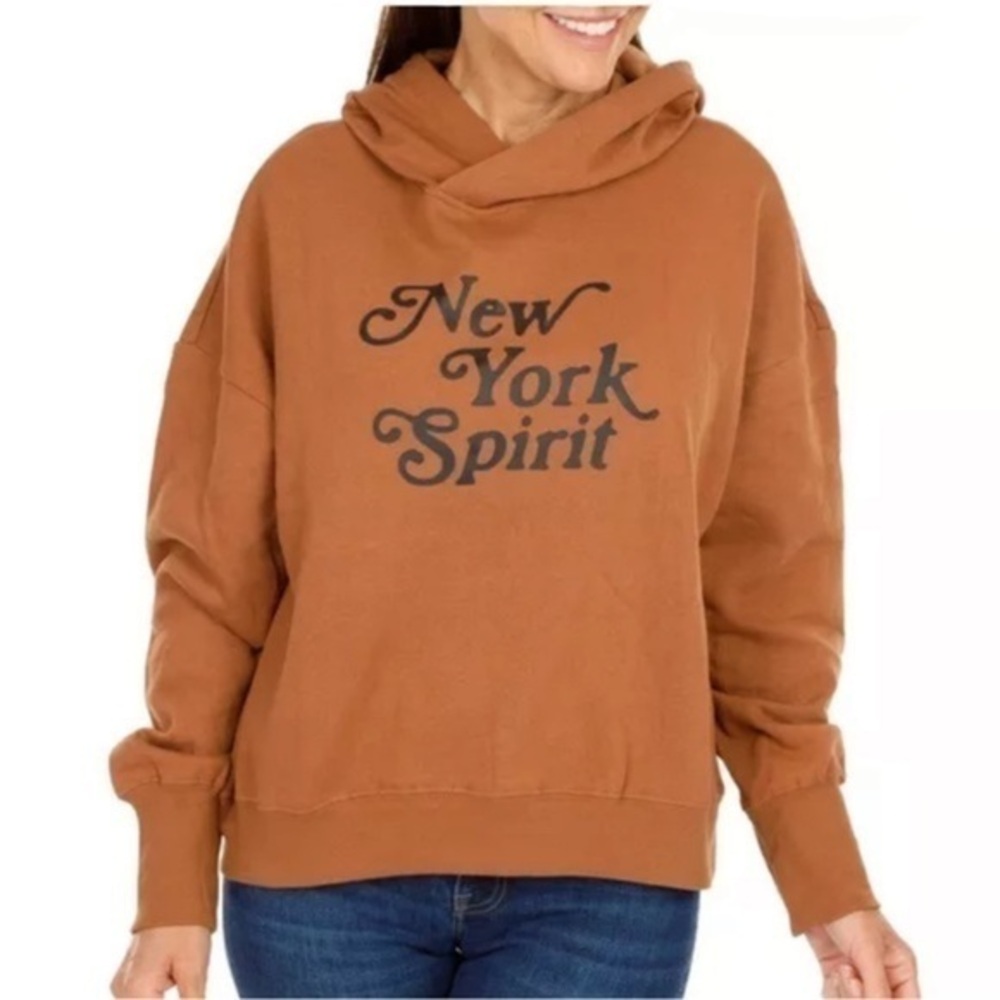 New York Spirit Logo Crewneck Hoodie by Sage Collective NWT